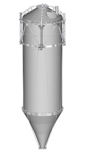 Industriefaltsilo der FaltSilo GmbH zur Lagerung Ihrer Schüttgüter